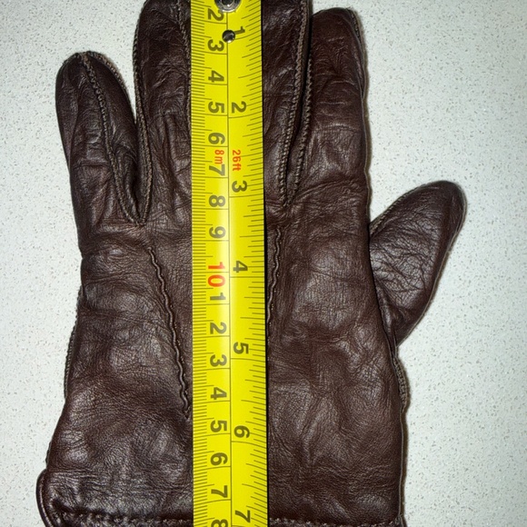 Genuine Leather Brown Portolano Gloves Cashmere Lined Mens/Womens Very Warm - Picture 6 of 8